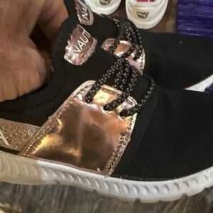 Nautica Black and Metallic Sneakers